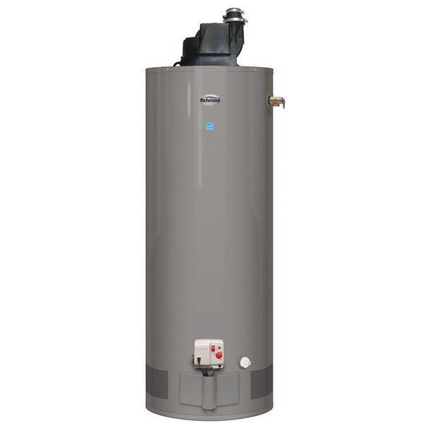 Richmond Essential Series Gas Water Heater, Natural Gas, 50 gal Tank, 78 gph, 42000 Btuhr BTU 6GR50PVE2-42